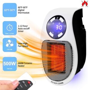 Electric Heater Portable Heater Plug in Wall Room Heating Stove Mini Household Radiator Remote Warmer Machine Winter 220V/110V